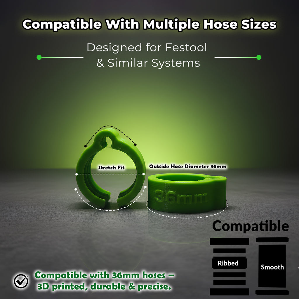 Dust Hose Clips Helical For Festool Vacuum D27 Hose Pack Of 10