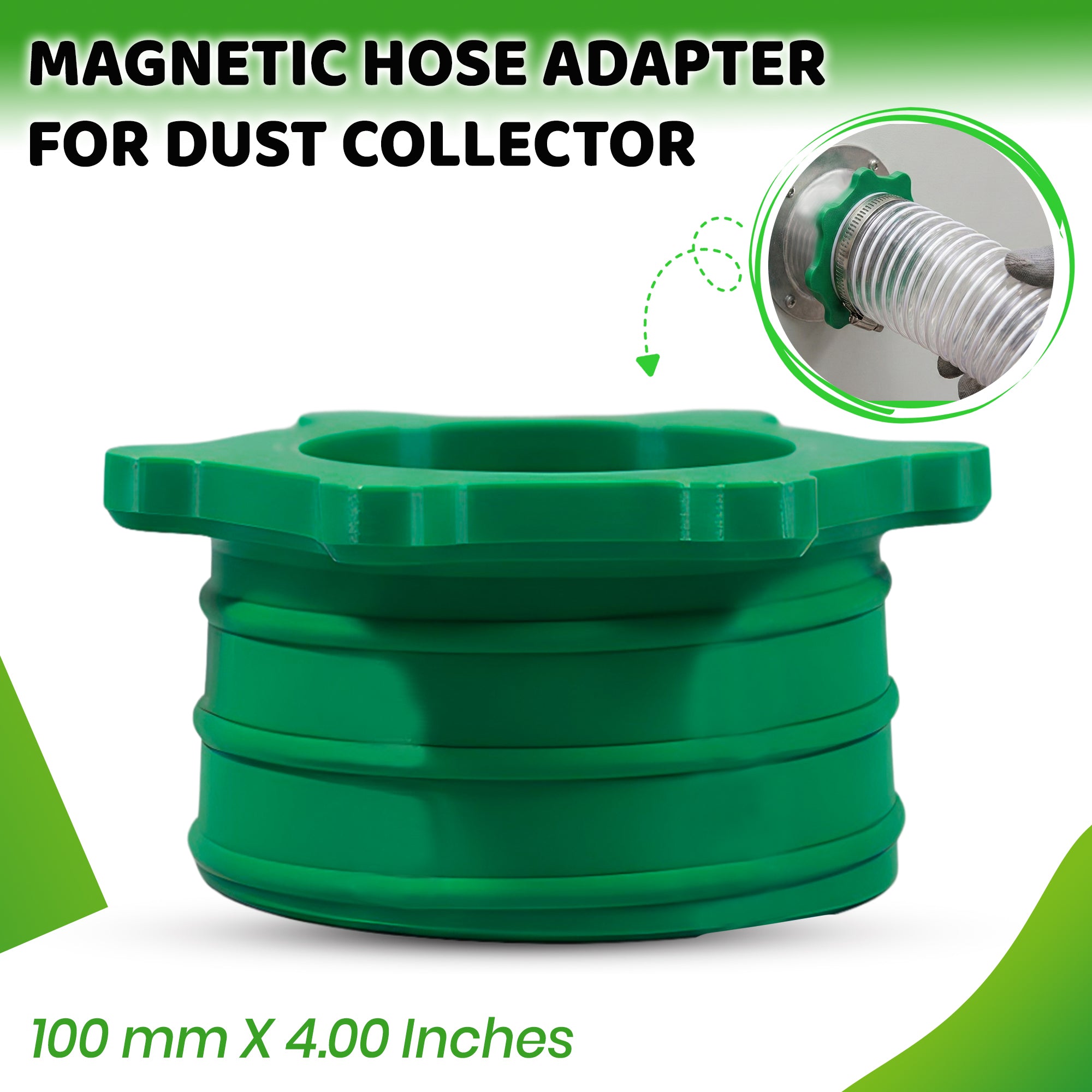 Magnetic Hose Adaptor for Dust Collector 100mm x 4.00 Inches