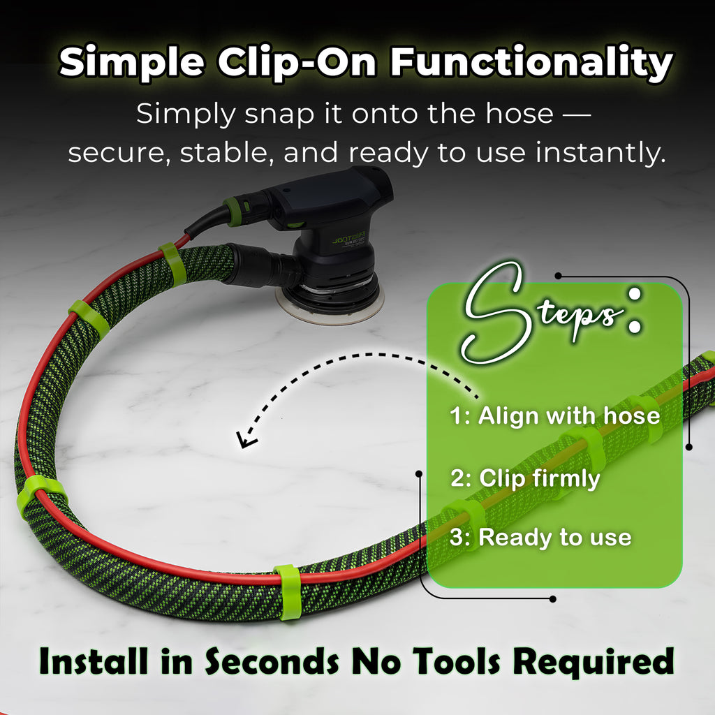 Dust Hose Clips Helical For Festool Vacuum D27 Hose Pack Of 10