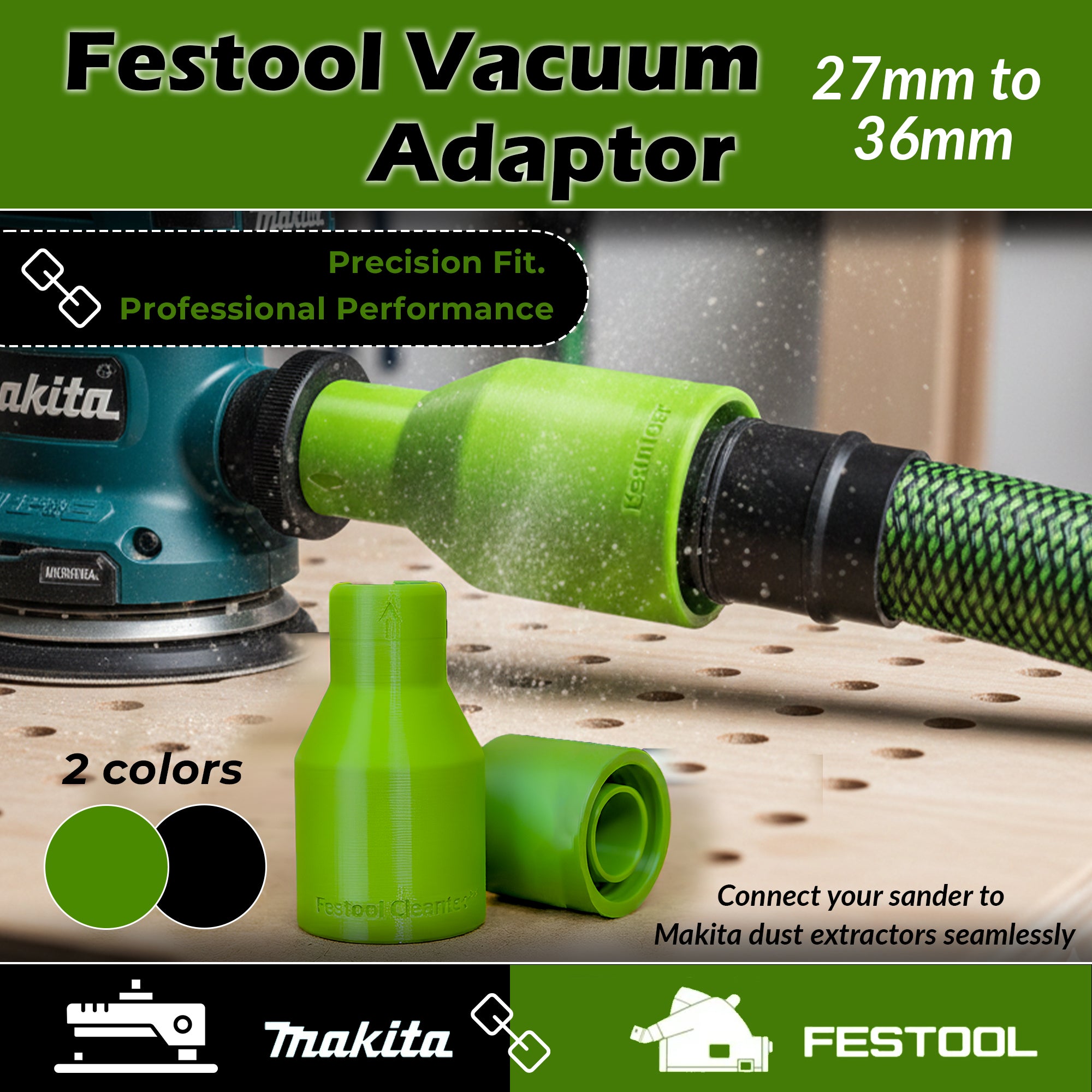 Festool ETS EC 125 to Makita vacuum