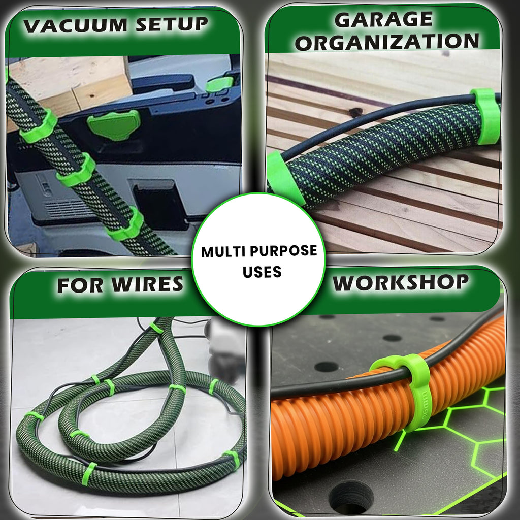 Dust Hose Clips Helical For Festool Vacuum D27 Hose Pack Of 10
