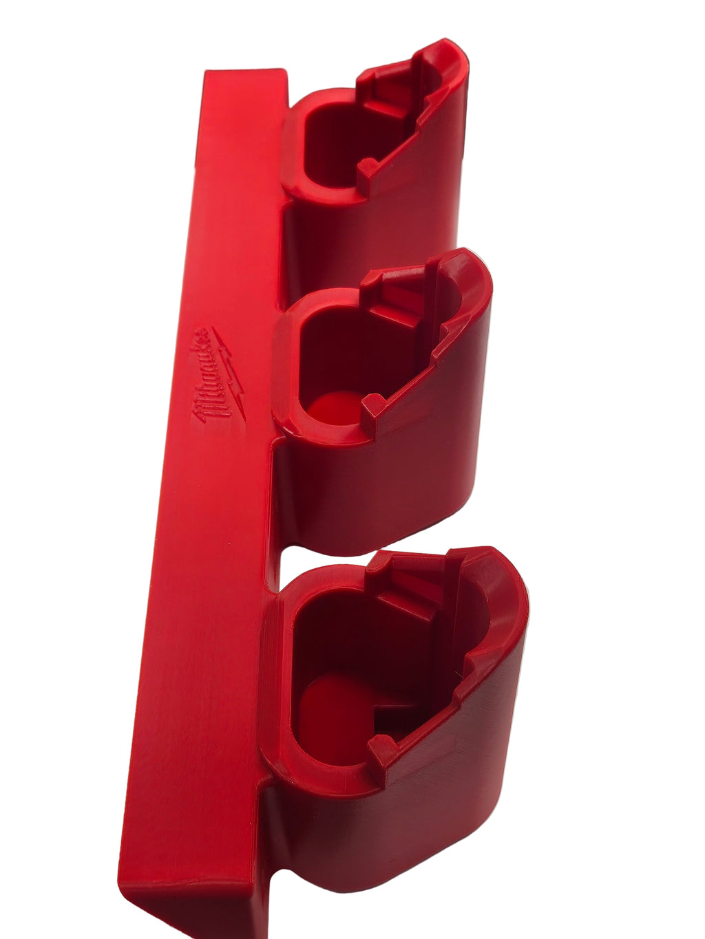 Milwaukee M12 Battery Holder – 3 Slot Drill Battery Organizer for Power Tool Storage