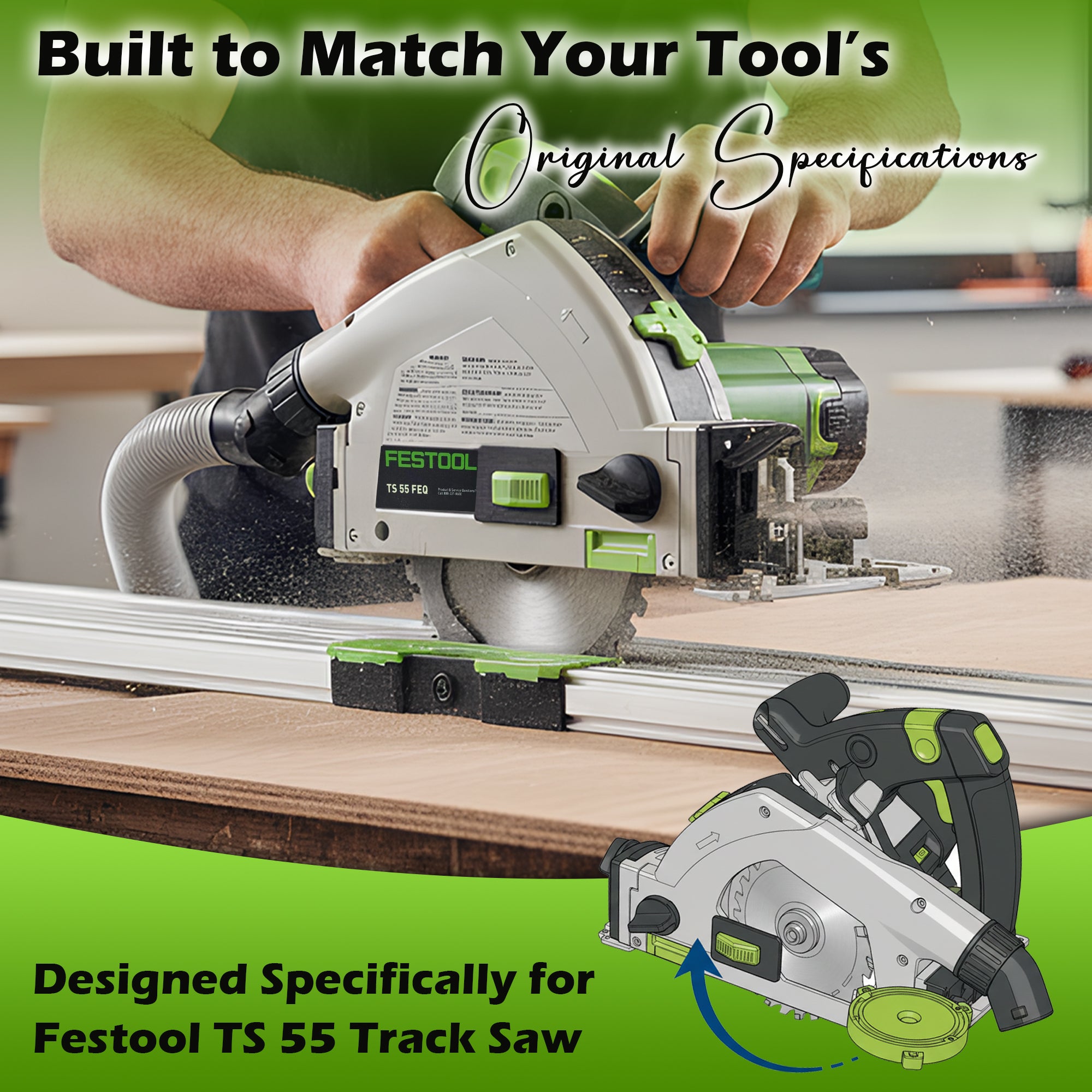 Festool arbor dust cover for the TS 55 FEQ and TS 55 REQ track saw